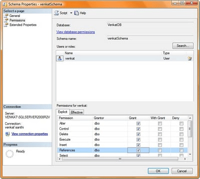 Schemas in SQL Server