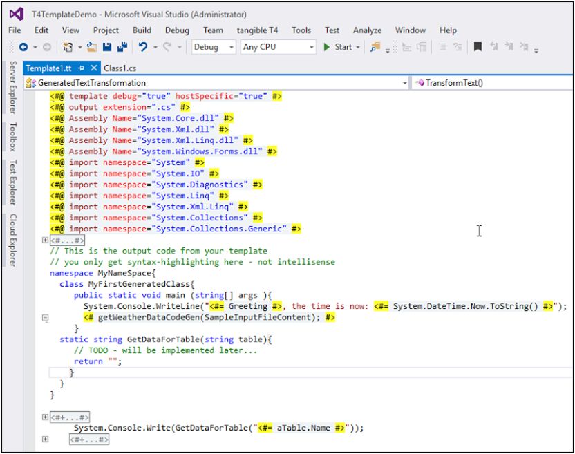 T4 Templates To Generate Classes From XML
