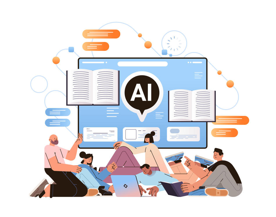 Vector illustrating artificial intelligence concept