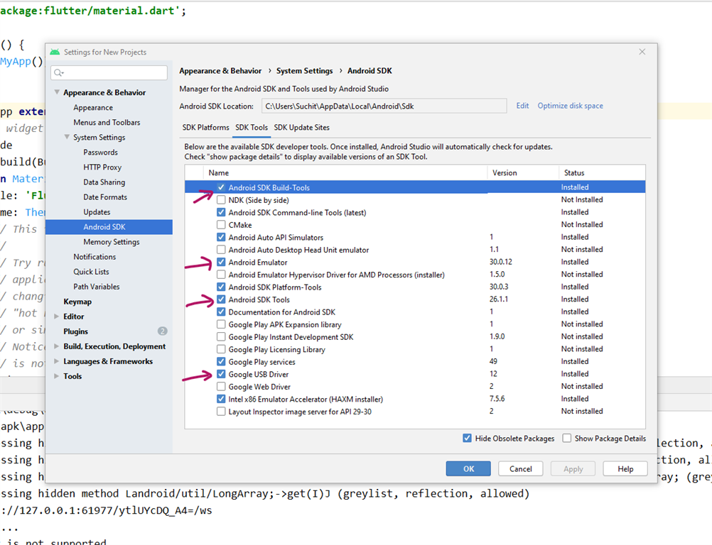 Creating A New Flutter Project And Setup Physical Device And Emulator