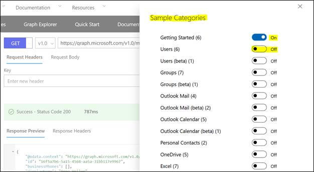 Microsoft Graph Explorer
