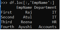 Access Data From DataFrame In Python