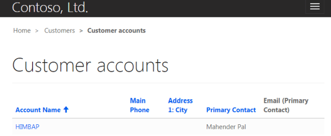 Customer Account
