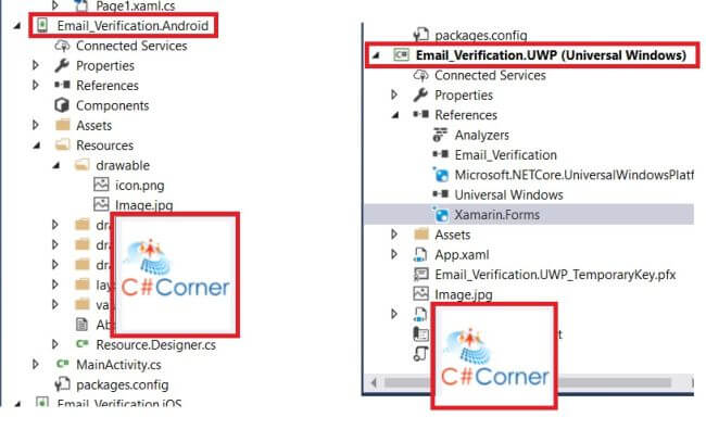Email Verification In Android and UWP Using Xamarin.Forms