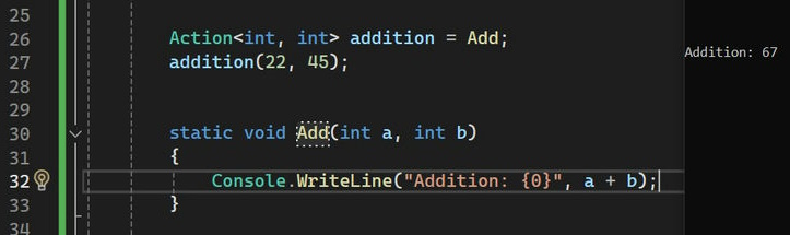 Action Delegates in .NET Core C#: Syntax, Usage and Examples