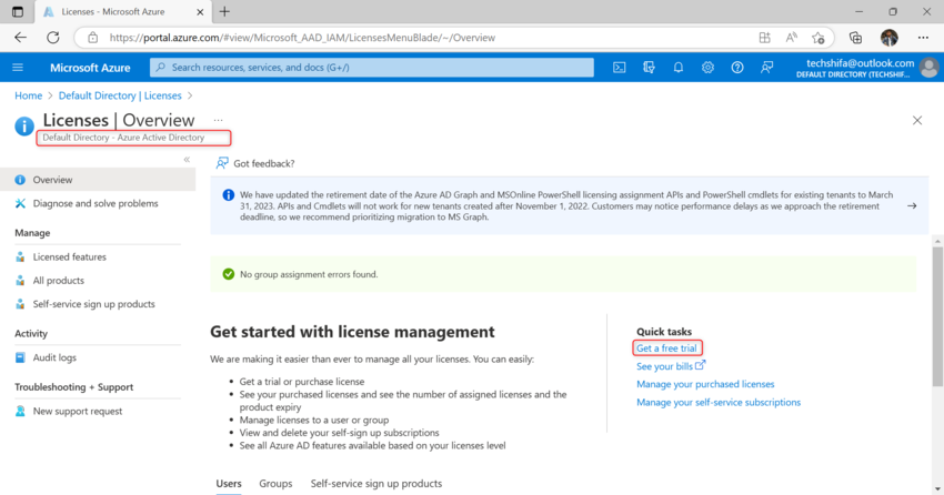 Activate Enterprise Mobility + Security E5 Licenses Using Azure AD for Free