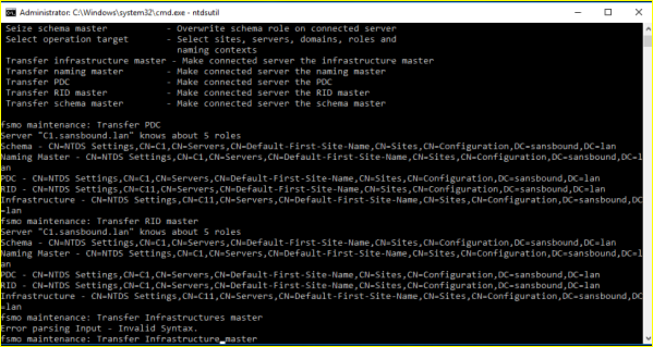 Transfer Infrastructure master