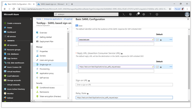 Active Directory SSO In Windows Azure Using SAML 2.0