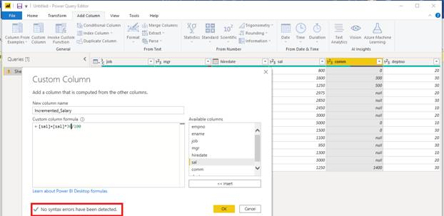 Add A Custom Column In Power BI