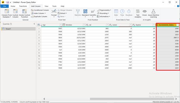 Add A Custom Column In Power BI