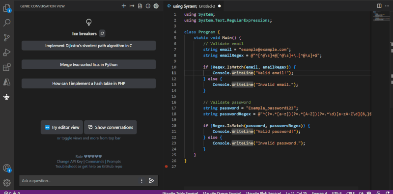 Add ChatGPT functionalities within Visual Studio Code