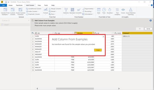 Add Column From Example In Power QueryEditor