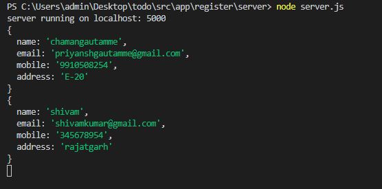 Add Data To The Server Using The Web API In Angular Using Node.js And VS Code