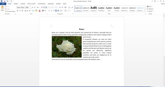 Removing the bookmark