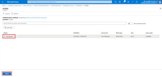 Adding Custom Script Extension In Azure Virtual Machine