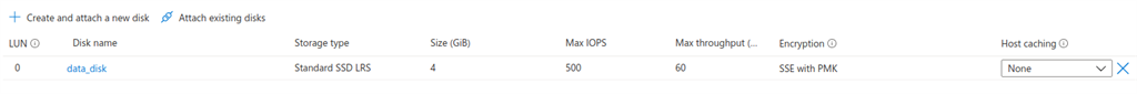 Adding Data Disk To Azure Virtual Machine
