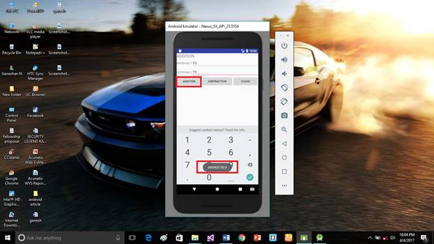Android addition application
