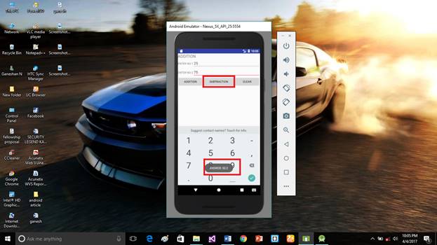 Android addition application