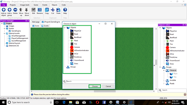 Adventure Car Race Using Native Platform In Gdevelop