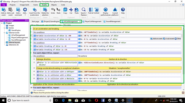 Adventure Car Race Using Native Platform In Gdevelop