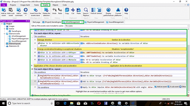 Adventure Car Race Using Native Platform In Gdevelop