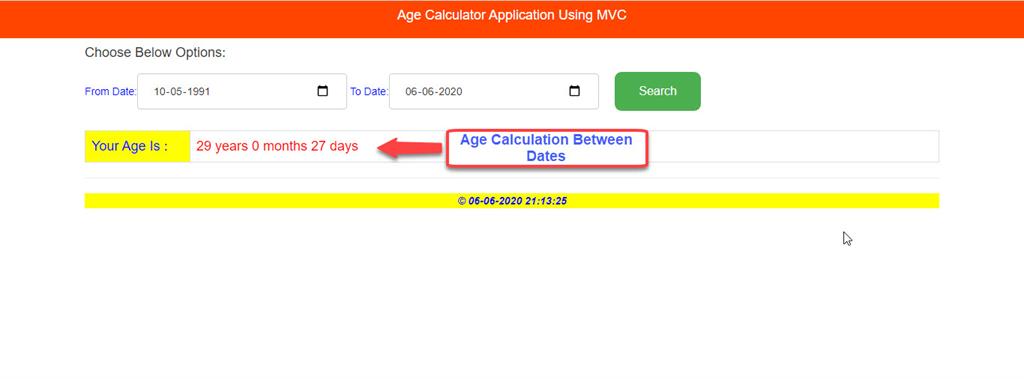 BuildAge Calculator Application Using MVC And SQL Server