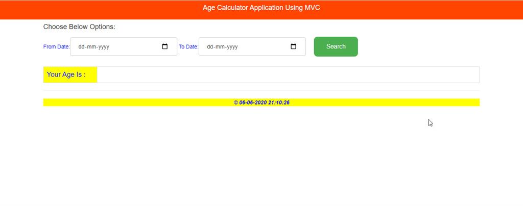 BuildAge Calculator Application Using MVC And SQL Server