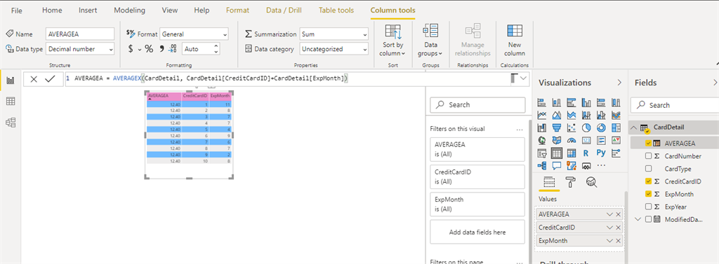 Aggregation DAX Functions In Power BI