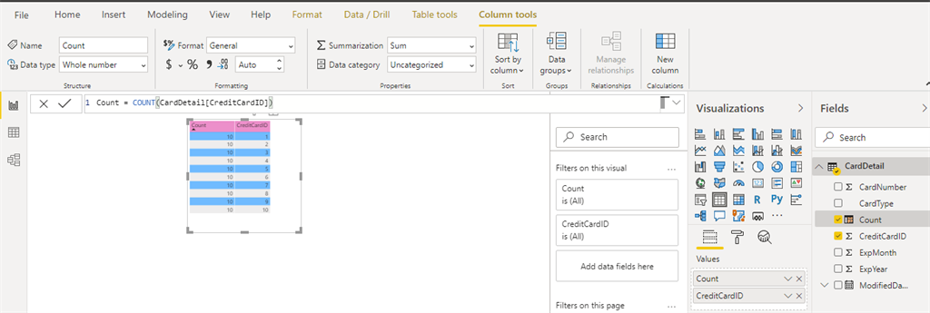 Aggregation DAX Functions In Power BI