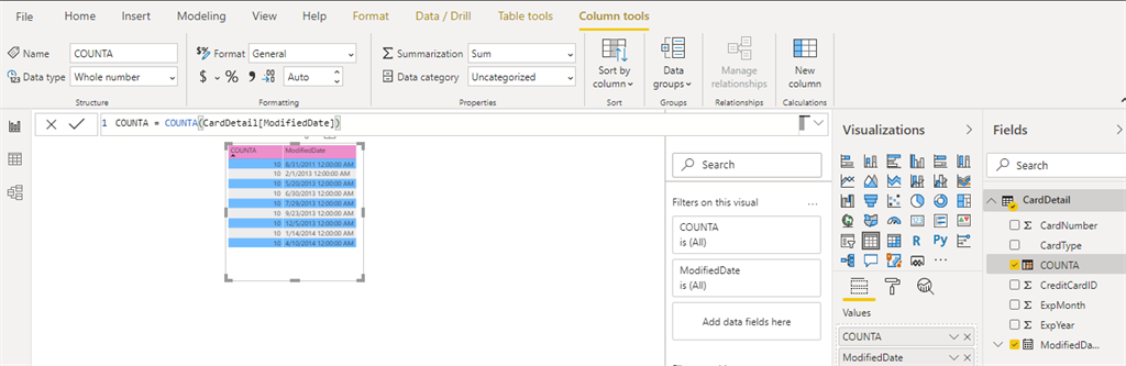 Aggregation DAX Functions In Power BI