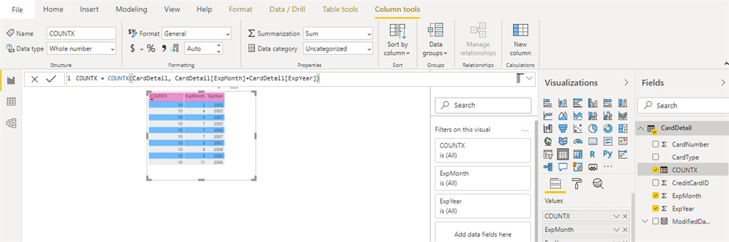 Aggregation DAX Functions In Power BI