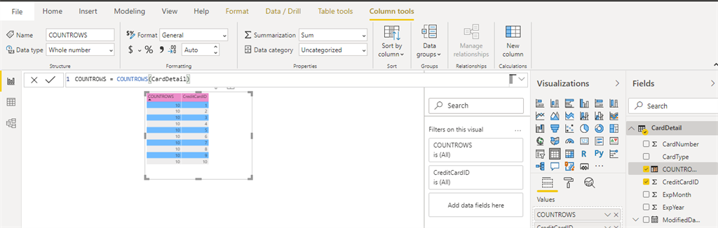 Aggregation DAX Functions In Power BI