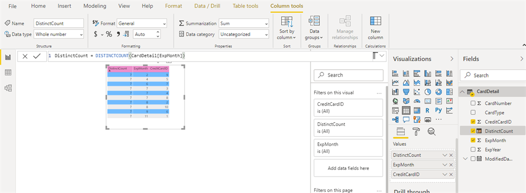 Aggregation DAX Functions In Power BI