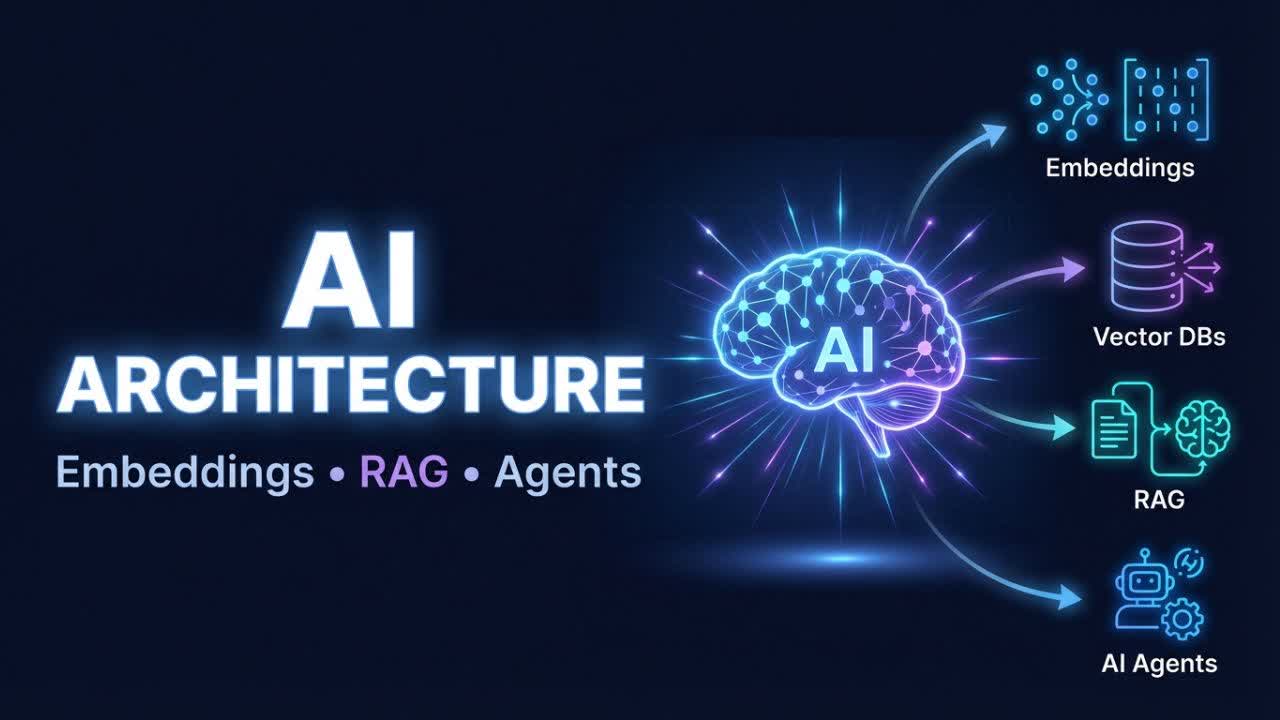 AI Architecture Explained: Embeddings, Vector DBs, RAG, Agents & MCP