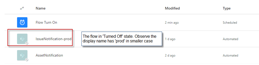 Alert! Your Flow has been turned off