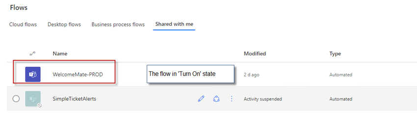 Alert! Your Flow has been turned off