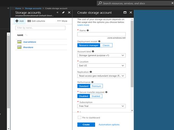 Microsoft Azure Storage