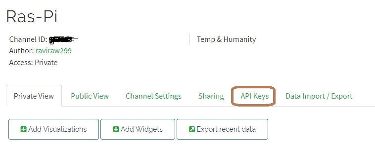 Analyzing Live Data Streams In The Cloud Using Raspberry Pi, DHT11 And Thingspeak