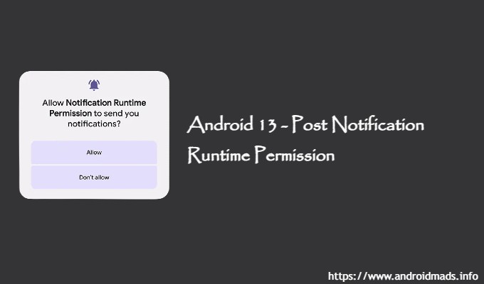 Android 13 - Runtime Notification Permission