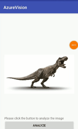 Android Application Interface with Azure ComputerVision API