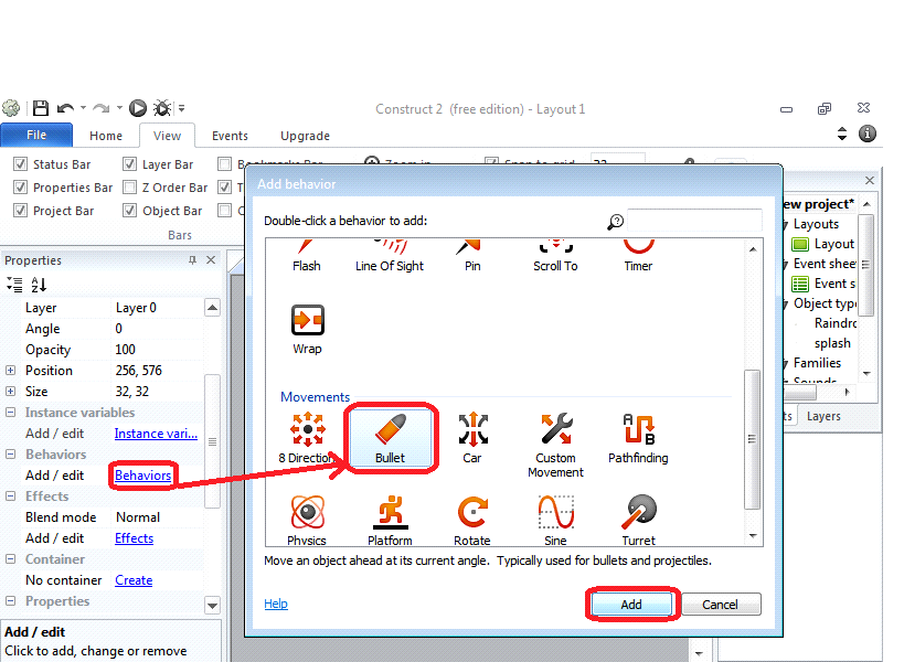 build the new game angry bird using constructor 2 platform