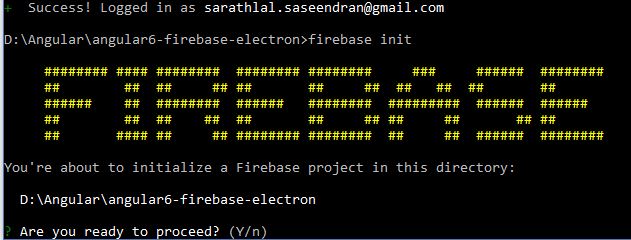 Angular V6 Desktop Application with Firebase and Electron