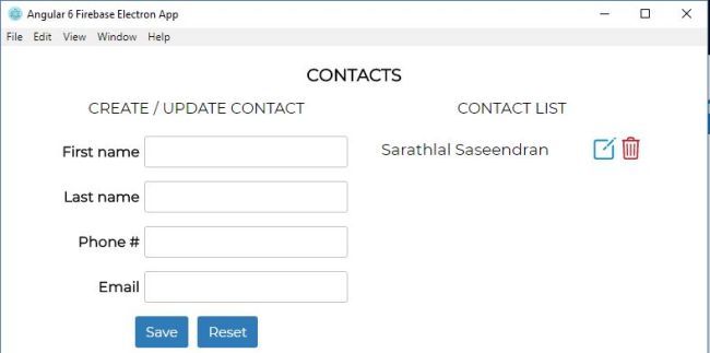 Angular V6 Desktop Application with Firebase and Electron