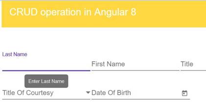 Angular 8 - CRUD Operations