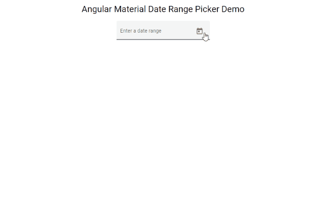 Angular Material Date Range Picker