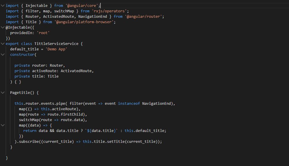 PageTitle In Angular