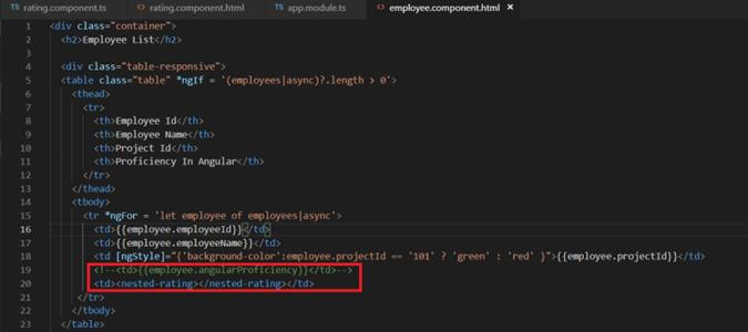 Angular Tutorial - Nesting Components