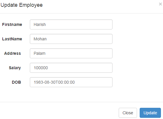 AngularJS CRUD Operations With Web API - Part Two