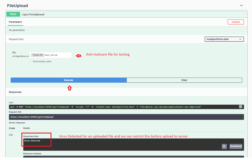 Scan File(s) For The Virus Before Uploading To Server Using .NET 5.0