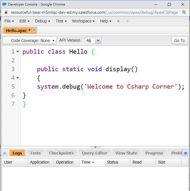 Apex Introdction In SalesForce